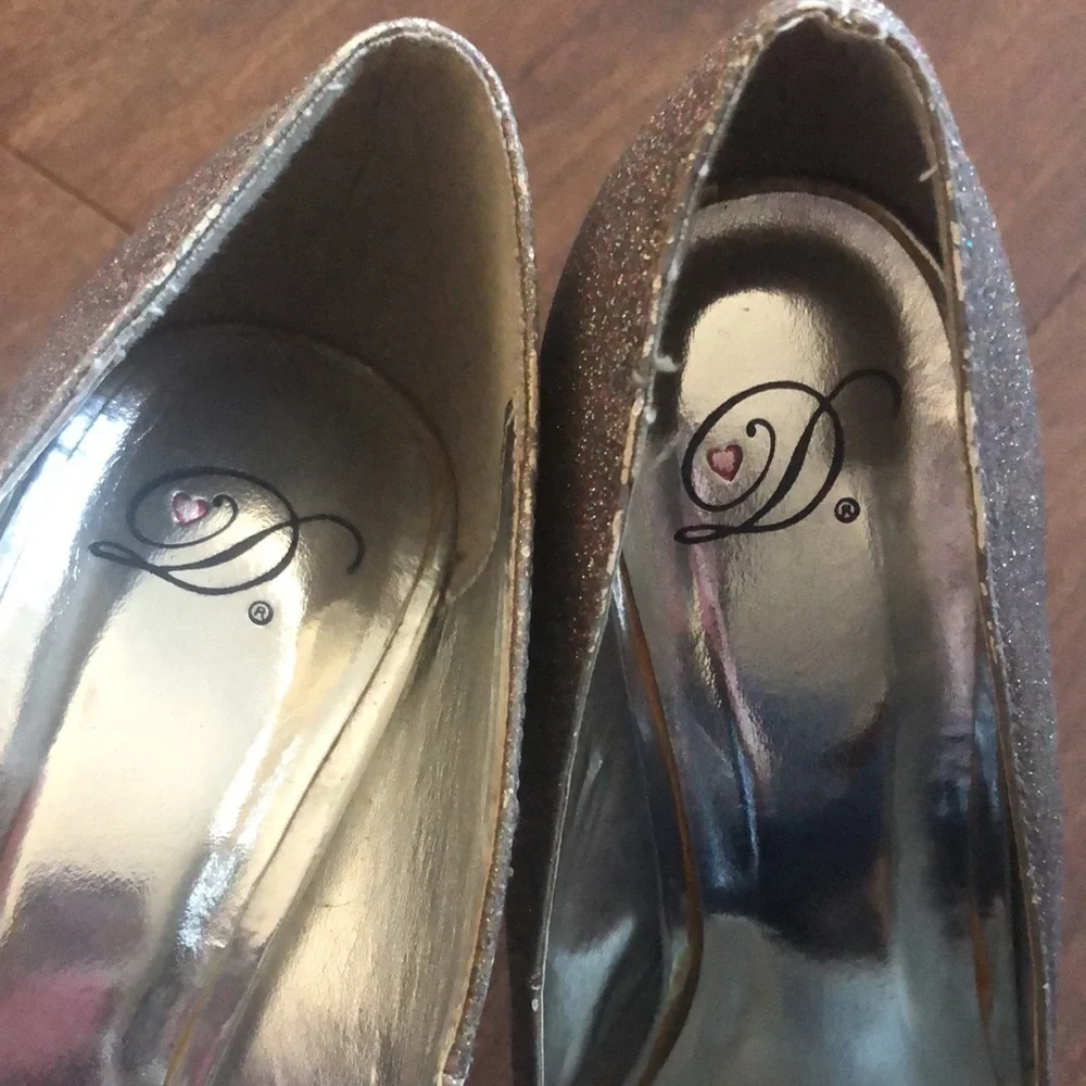 Glitter prom heels formal party wear size 8.5